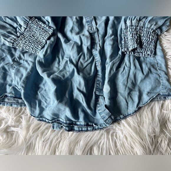 Miss me denim button down shirt medium - Picture 3 of 6